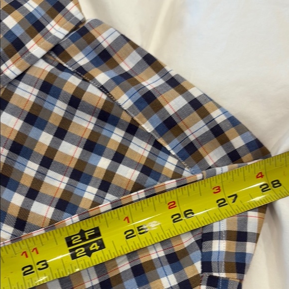 Hugo Boss Blue and Brown Casual Button Down Shirt - Picture 7 of 7